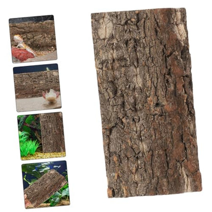 BESPORTBLE 3pcs Natural Reptile Bark Background Panels for Fish Tank and Terrarium Decor Cork Bark Material Safe Habitat for Lizards Snakes and Amphibians