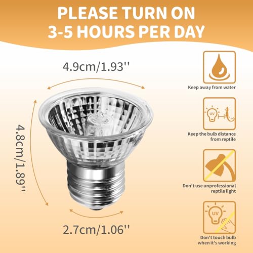 GOZILLA 4 Pack Reptile Heat Lamp, E27 UVA UVB Reptile Light Bulb for Reptiles and Amphibian Tanks, Terrariums and Cages, Heat Light Bulb for Tortoise, Bearded Dragon, Snakes.(2PCS 25W + 2PCS 35W)