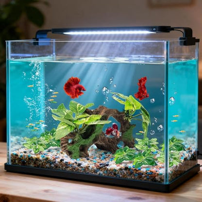 8 Pcs Driftwood Cave Aquarium Decor Decor Silk Aquarium Plants Leaves are Soft and Safe for Aquarium Decoration and Fish Tank Decoration