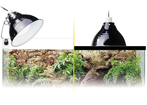 Exo Terra Reptile Dome Light Fixture - 8-1/2-Inch Porcelain Clamp Lamp for Deep Heat and Light, Perfect for Reptile Terrarium