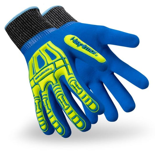 HexArmor Cut and Fluid Resistant Impact Protection Nitrile Palm Work Gloves | Rig Lizard® Series 7102 | Large - color: Rig Lizard Fluid 7102, size: Large (Pack of 1)
