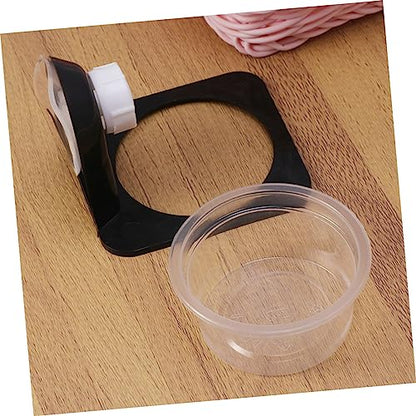 BESPORTBLE 4pcs Reptile Feeding Bowls Water and Food Dish for Lizards Geckos Turtles and Frogs Space-Saving Design Stable Wall Mount Black - size: Size 2
