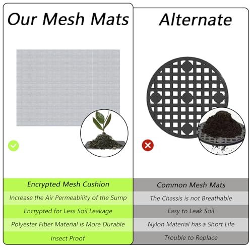 10 PCS Flower Pot Hole Mesh Pad, 8×12inch Squares Drainage Hole, Plant Pot Drainage Mat, Plant Potting Mat to Prevent Soil Loss, Gardening Gifts for Friend - size: 10 PCS 8*12 Inch Rectangular