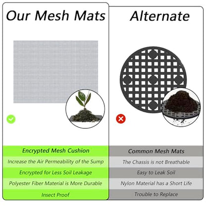 10 PCS Flower Pot Hole Mesh Pad, 8×12inch Squares Drainage Hole, Plant Pot Drainage Mat, Plant Potting Mat to Prevent Soil Loss, Gardening Gifts for Friend - size: 10 PCS 8*12 Inch Rectangular