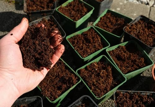 ROOTS Sustainable Coconut Coir Bricks - 5kg, Yields 70-80 liters Low EC Coco Coir Growing Medium, Pre-Buffered & pH Balanced, High Water Retention for Hydroponics & Seed Starting, Pack of 6