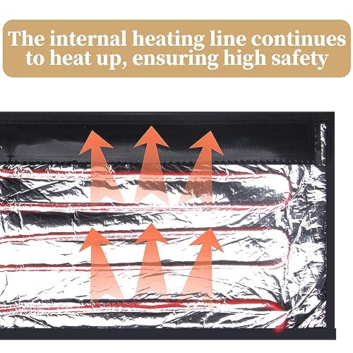 codree Water Pipe Heat Blanket - 38.5" x 6" Water Pipe Heat Tape - Aluminum Foil Freeze Protection Heating Cable for Metal & Plastic Pipes, 110V, Max Temperature 60˚ - color: 1 Pc