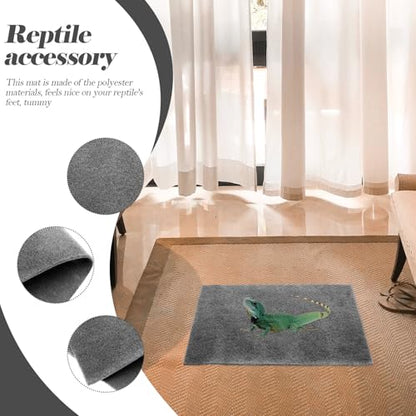 BESPORTBLE 2Pcs Wear-Resistant Reptile Mat Absorbent Household Snake Bedding for Tortoises Lizards Frogs Washable Reusable Comfortable Pet Carpet for Terrarium Substrate