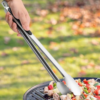 Grilling Tongs - 17 Inch Extra Long Metal Tongs, Heat Resistant Stainless Steel Grill Tongs, Heavy Duty BBQ Tongs for Cooking, Grilling, BBQ/Barbecue, Food (17 inch) - color: 17 inch