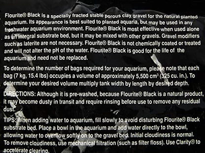 Seachem Flourite Black Clay Gravel - Stable Porous Natural Planted Aquarium Substrate 15.4 lbs (Pack of 2) - size: 15.4 lbs (Pack of 2)