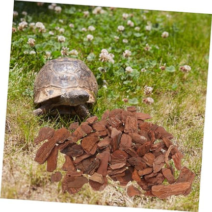 LIOOBO 1bag Natural Tree Bark Chips Bedding for Reptile Terrarium Safe and Lightweight Substrate for Lizard Turtle and Gecko Habitat Decoration