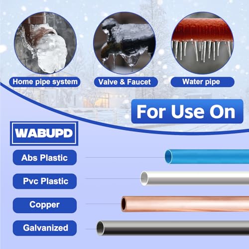 3FT-200FT Heat Tape for Water Pipes, -40°F Deicing Pipe Heat Cable,Electric Heating Cable Pipe,Frezze Protection for Heat Trace Cable for Metal, Plastic Home Pipes,Gutter,120V 5W/ft（100FT） - size: 100FT