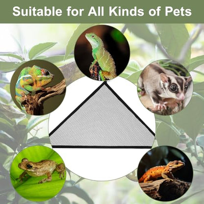 2 PCS Bearded Dragon Lizard Hammock, Breathable Mesh Reptile Hammock, Geckos Hammocks, Suitable for Lizard, Chameleon, Axolotls, Geckos, Anoles, Snakes