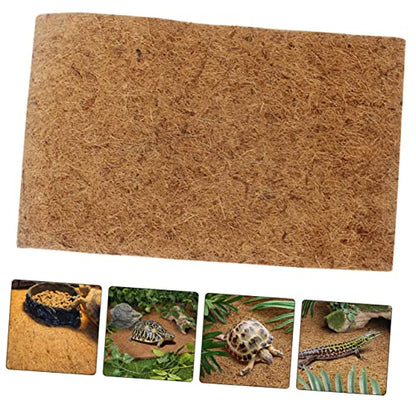 Reptile Carpet Natural Coconut Fiber Mat Washable Bedding Liner for Terrarium Use for Lizards Snakes and Tortoises Soft and Easy to Clean