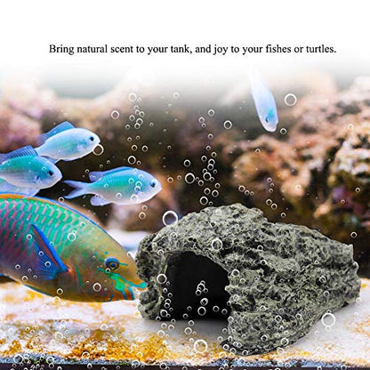 Weiyirot Fish Hiding Cave, Turtle Hiding Resin Cave, Aquarium Turtle Reptile Basking Hide House Habitat Shelter Decoration Ornament for Aquarium, Tank, Pond, etc(DB-025C Large)