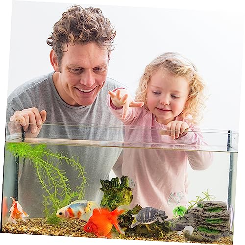 MERRYHAPY Aquarium Resin Turtle Basking Platform Multi Functional Reptile Climbing Stand for Turtles and Amphibians Durable Simulation Cave Decor for Fish Tanks Easy to Install