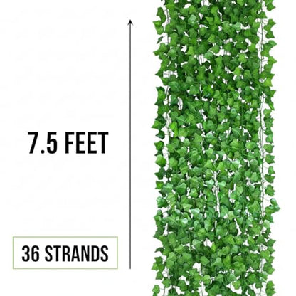 270 Feet 36 Pack Fake Vines for Room Decor, Artificial Ivy Greenery Garland Vine Leaves, for Bedroom, Garden Wall, Indoor Outdoor