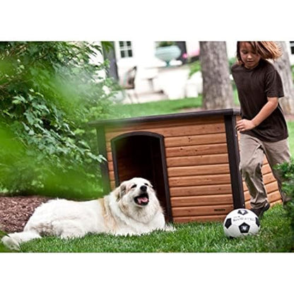 PRECISION PET PRODUCTS Extreme Outback Log Cabin Dog House, Large, Natural Wood (7027013) - color: Walnut/Dark Brown, size: Large, style: Extreme Outdoor Log Cabin