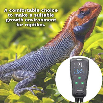 Temperature and Humidity ControllerPlug-in Thermostat Humidistat Reptile Greenhouse,Dual Stage Pre-Wired Outlet 110V 10A
