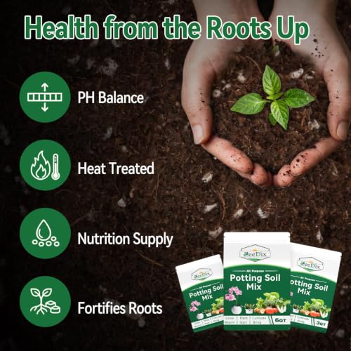 ZeeDix 1QT Tropical Potting Mix for Plants | Perlite Coco Coir Vermiculite Peat Moss, Balanced Aeration Drainage & Moisture Retention, Beginner Friendly - color: Potting Soil Mix, size: 1 qt