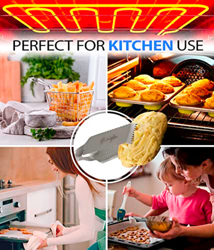 Steak Grill Tongs - 17 inch Red. Professional outdoor grilling utensil. Long reach Barbeque Grilling Tongs. Ideal for steak, fish, burger, and sausage - color: Red Steak Tongs