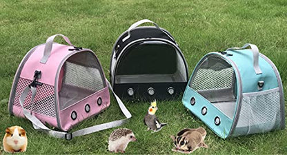 Guinea Pig Carrier, Small Animal Bird Rabbit Turtle Carrier Bag, African Hedgehog Portable Travel Carrier Outdoor Hangbag, Bird Rabbit Guinea Pig Squirrel Carrier - color: Green