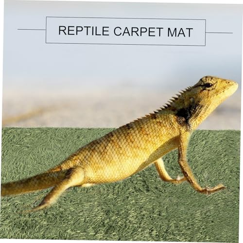 Totority 2pcs Reptile Habitat Cushion Moss Carpet Mat Simulation Substrate Liner Washable Reusable for Lizard Tortoise Frog Terrarium Bedding