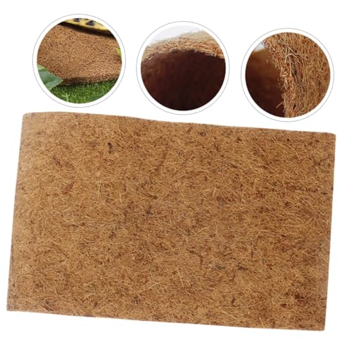 Natural Coconut Coir Reptile Carpet Mat Non-Toxic Terrarium Substrate Liner for Lizards Snakes Tortoises Washable and Reptile Supplies