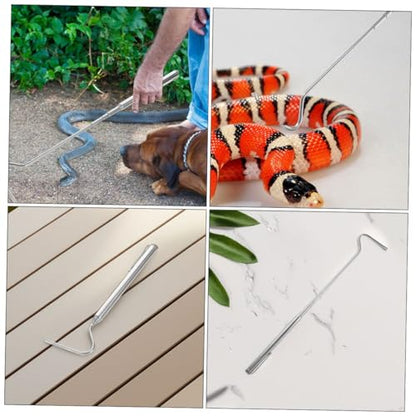SUPVOX Retractable Snake Hook Stainless Steel Capture Tool for Handling of Serpents and Amphibians for Herpetologists and Wildlife Enthusiasts