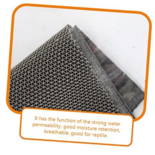 1set Reptile Carpet Terrarium Liner Pad for Bedding Lightweight Material Easy to Clean for Lizard and Tortoise Enclosures Gray - color: Dark Grey