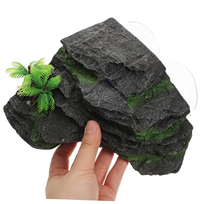 Turtle Basking Platform Large Simulation Rock Decoration for Aquatic Reptiles Climbing Steps for Turtles Frogs and Lizards Aquariums and Terrariums
