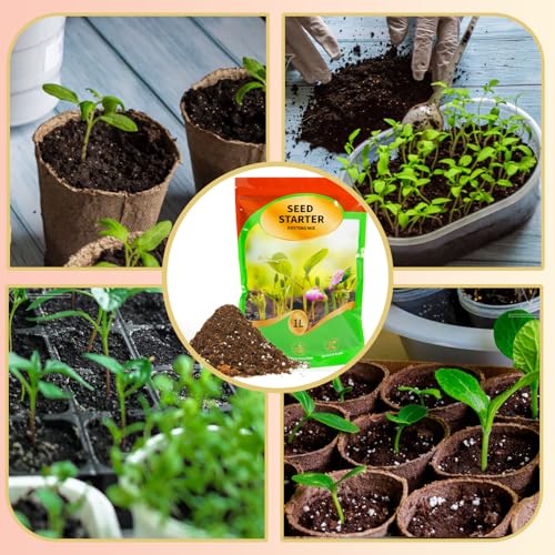 Seed Starting Soil Mix 10qt, Seed Starter Seedling Soil Ready to Use Suitable for Vegetable, Flower, Houseplant and Bonsai - color: Seedling Soil, size: 10qt