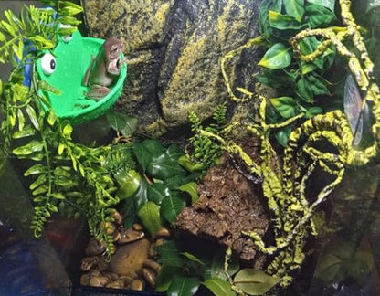 Bearded Dragon Tank Accessories, Bearded Dragon Hammock, Artificial Reptile Plants Leaves & Vines, Habitat Decoration Reptile Terrarium Accessories for Snake Gecko Lizard Frog to Hide and Climb
