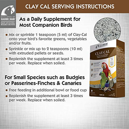 Hagen Clay-Cal Bentonite Clay Supplement for All Birds, Absorbs Toxins, Helps Gut Flora and Source of Calicum, 1.27 lb Bag