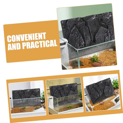 POPETPOP 3D Lizard Background Reptile Tank Decorative Panels Pu Material Aquarium Terrarium Fish Tank Simulated Rock Panel