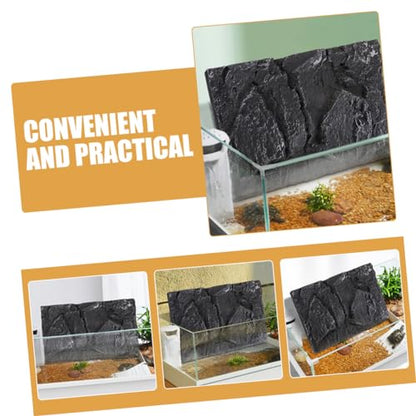 POPETPOP 3D Lizard Background Reptile Tank Decorative Panels Pu Material Aquarium Terrarium Fish Tank Simulated Rock Panel