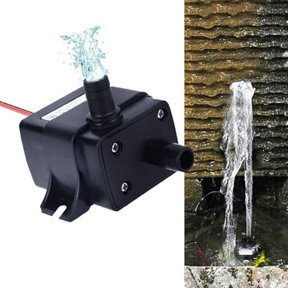 12V Submersible Water Pump for Aquariums Fountains and Ponds Quiet Lightweight Pump Suitable for Salt and Fresh Water Black