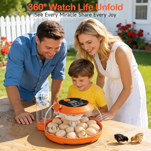 Incubators for Hatching Eggs 18 Egg Automatic Egg Turning and Humidity Control Incubator for Chicken Duck Home Classroom Lab