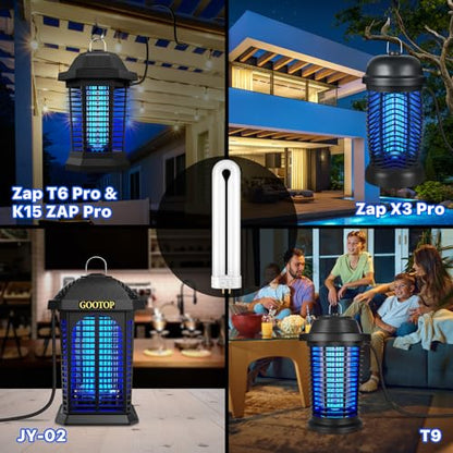 GOOTOP Replacement Bulb for Zap T6 Pro, K15, T9,X3 Bug Zapper, 15W, 4-Pin Base, U-Tube Bulb Twin Tube Bulb - size: 1 pcs
