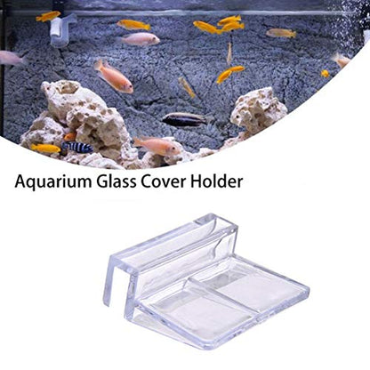 Weilan Aquarium Lid Clips 8mm Fish Tank Glass Cover Lid Support Holder Clear Acrylic for Rimless Aquariums 12PCS Aquarium