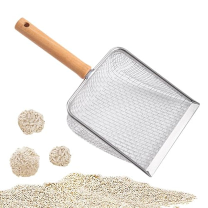 Cat Litter Litter Pan Sifting Cleaning Tool Kitty Litter with Long Handle for Lizards, Mesh Spacing 10 - color: Mesh Spacing 10