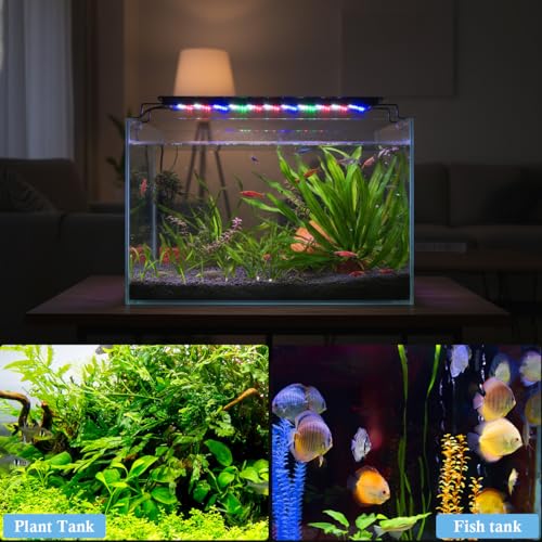 FEDOUR Aquarium LED Light, Full Spectrum Aquarium Plant Light with Timer, Extendable Metal Brackets, for Fish and Plant Tank (32-40 inch) - size: 32-40in