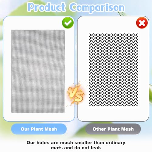 10PCS Flower Pot Hole Mesh Pad Drainage Screen Succulent Bonsai Mesh | Potting Mat Bonsai Mesh, Pots Substrate Barrier Plants Screen Mesh, Plant Pots Drainage Meshes, Preventing Soil Leakage