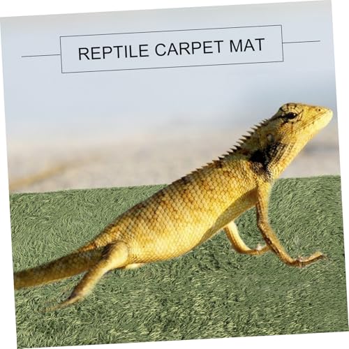 2pcs Reptile Carpet Mat Imitation Moss Bedding for Turtles Snakes and Lizards Breathable and Easy to Clean Terrarium Liner for Comfortable Habitat
