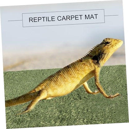 2pcs Reptile Carpet Mat Imitation Moss Bedding for Turtles Snakes and Lizards Breathable and Easy to Clean Terrarium Liner for Comfortable Habitat