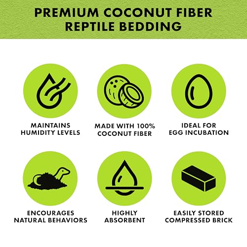 Zilla Coconut Husk Brick, Organic Bedding for Reptiles, Made with 100% Coconut Fiber, Ideal for Tropical Habitats and Egg Incubation, (Pack of 2) - size: One size (Pack of 2)