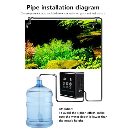 Reptile Fogger Smart Spray System Automatic Timing Humidifier 360 Degree Adjustable Misting Nozzles Mister for Terrarium