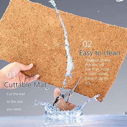 Reptile Carpet Natural Coconut Fiber, 36" x 18" Tortoise Carpet Mat for Pet Terrarium Liner, Reptile Bedding Supplies for Lizard, Snake, Chameleon, Turtle, Bearded Dragon - size: 36"x18" 1pack