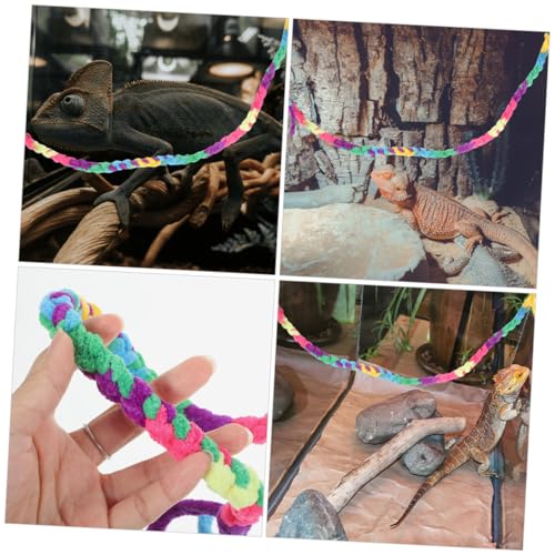 BESPORTBLE 2pcs Crab Climbing Ropes Natural Cotton Reptile Vines for Habitat Decoration Lightweight Climbing Toy for Lizards Geckos Snakes for Terrarium Enrichment