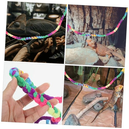 BESPORTBLE 2pcs Crab Climbing Ropes Natural Cotton Reptile Vines for Habitat Decoration Lightweight Climbing Toy for Lizards Geckos Snakes for Terrarium Enrichment