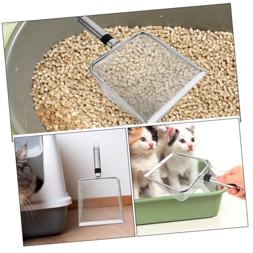 Stainless Steel Cat Litter Scoop with 2.8mm Mesh Large 28.5x14x6cm Sturdy Shovel for Clumping Litter and Pet Waste Cleaning